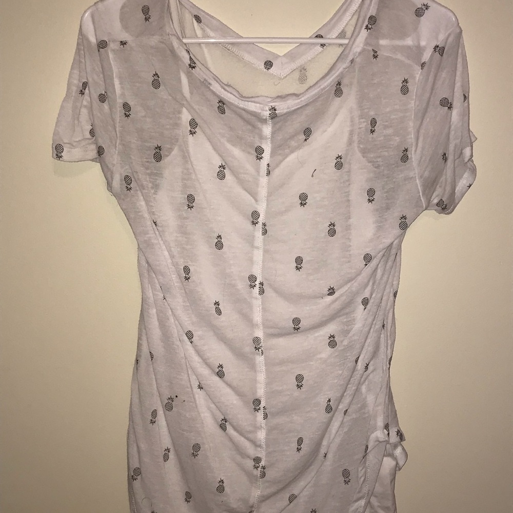 White tank top with a see through top